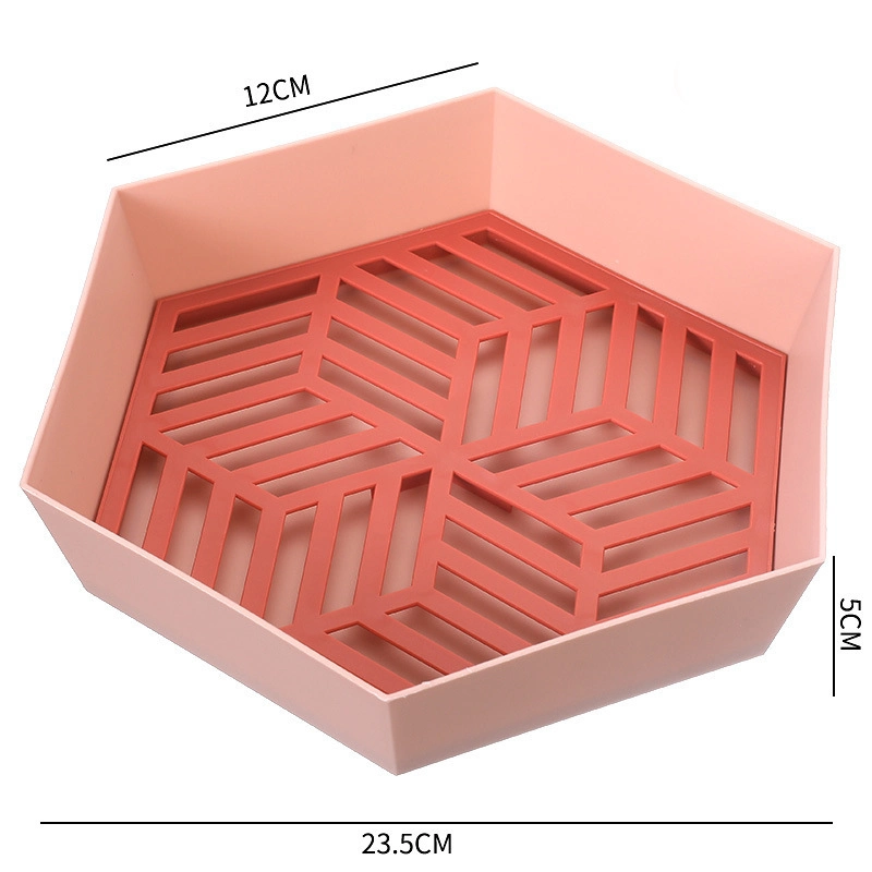 Creative Double Layer Snack Tray Fruit Drain Basket Ci22325