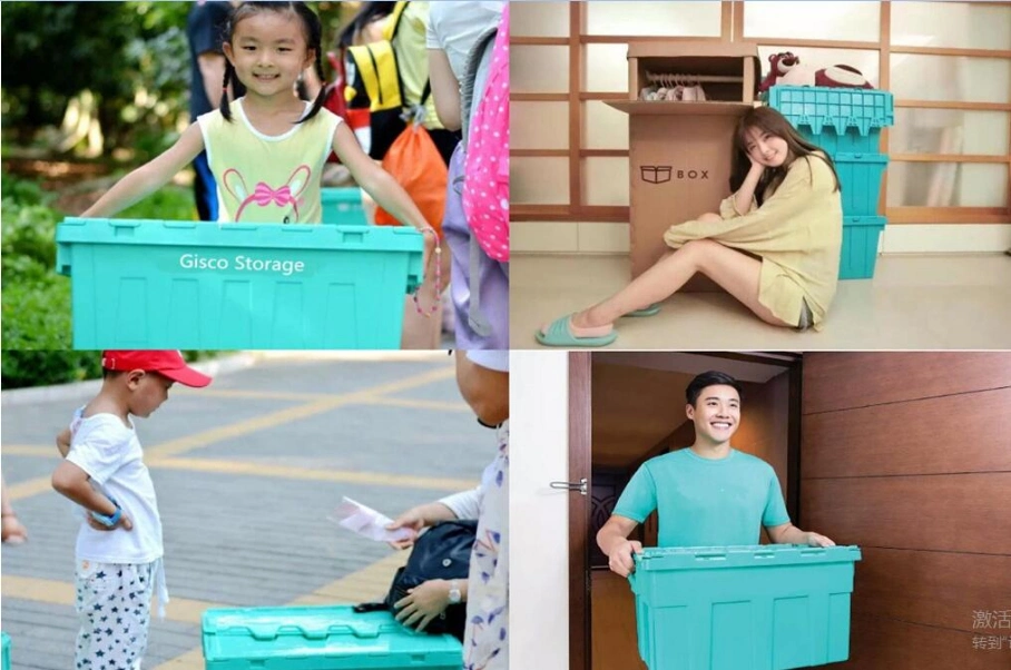 Bulk Stock Plastic Industrial Plastic Moving Turnover Tote Box for Cargo Shipping and Storing