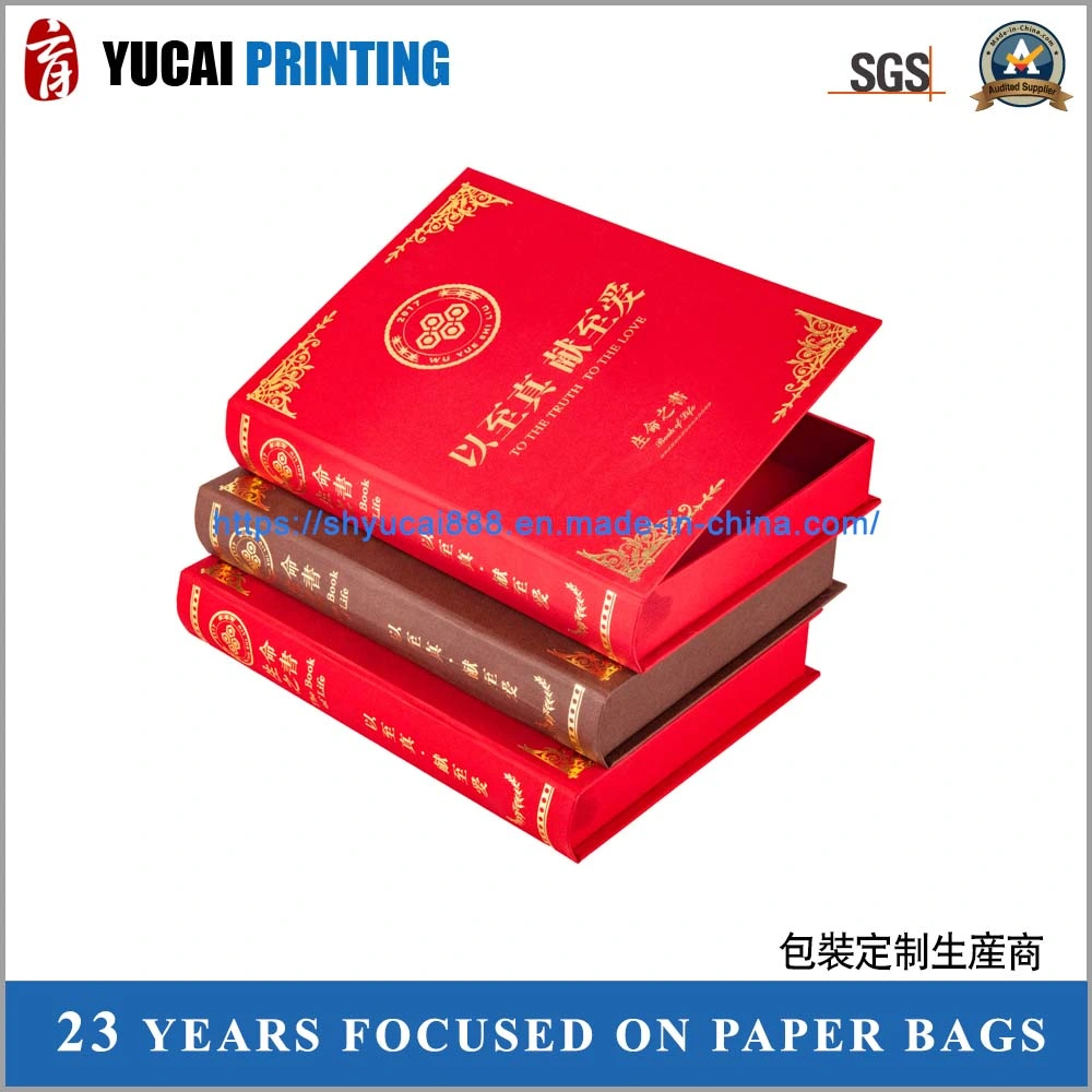 Custom Logo Printed Rigid Gift Box Packaging Box with Book Style