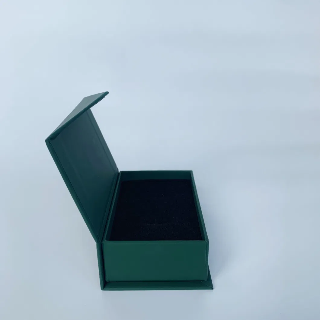 Flip Top Magnetic Ink Absorption Green Jewel Box Jewelry Box Can Be Customized