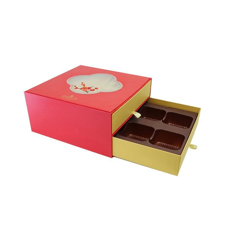 Customized Innovative Moon Cake Gift Box High-End Paper Gift Packing with Gold Cardboard Lining