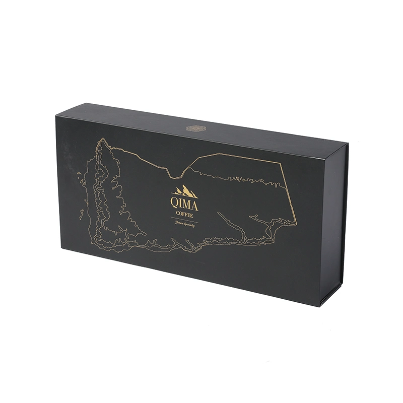 Black Custom Logo Foldable Magnetic Premium Luxury Recyclable Rigid Cardboard Paper Packaging Clothing Box Flip Top Gift Boxes