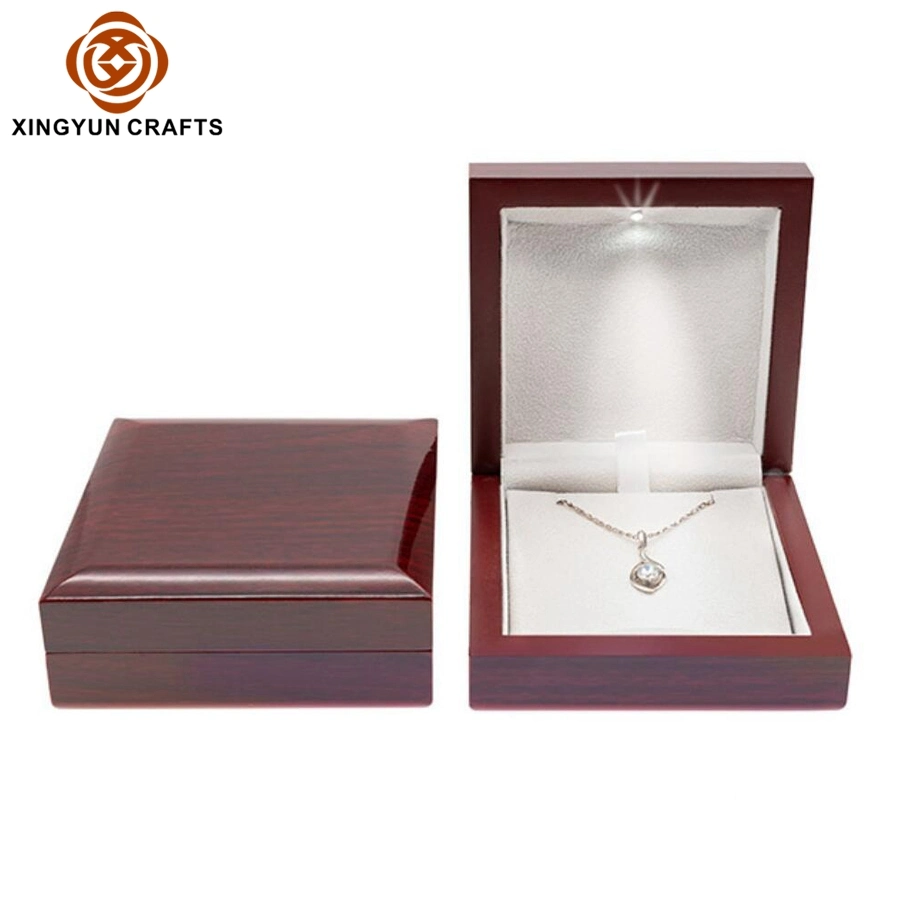 Small Delivery Wood Ring Packaging Box Piano Glossy Wooden Jewelry Gift Package Box