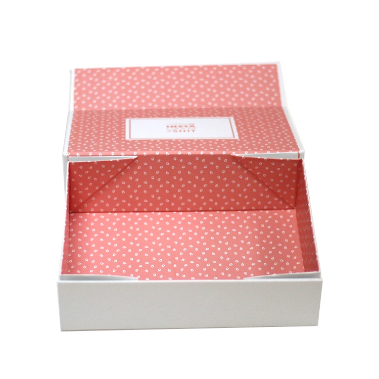 Custom Printing White Flip Top Foldable Boxes with Magnetic Closure Rigid Paper Folding Gift Box