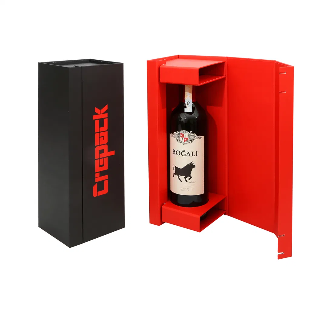 Cardboard Champagne Red Wine Glass Bottle Packaging Gift Box