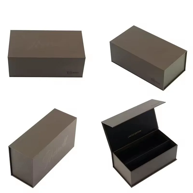 Custom Gift Box Packaging Art Paper Clamshell Book Shape Boxes with Environmentally Friendly and Recyclable Magnetic