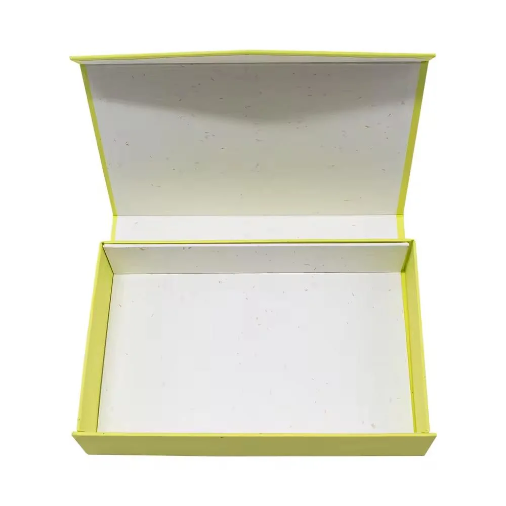 Custom Gift Box Packaging Art Paper Clamshell Book Shape Boxes with Environmentally Friendly and Recyclable Magnetic