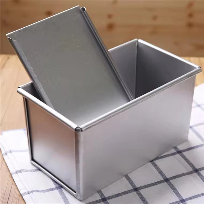 Bakey Baking Tray Commercial Bakeware 600g Non-Stick Coating Aluminum Loaf Pan Bread Cake Pan Toast Box Tray with Lid