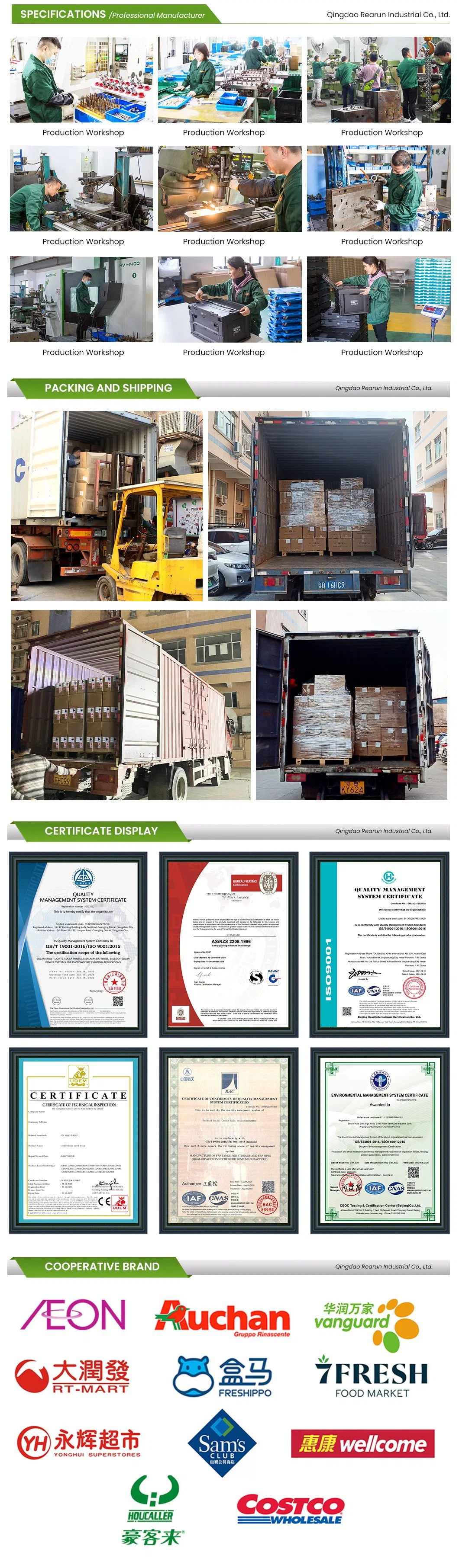 Rearun Transport Crate China Wholesaler Bulk Electrostatic Prevention Plastic Turnover Box