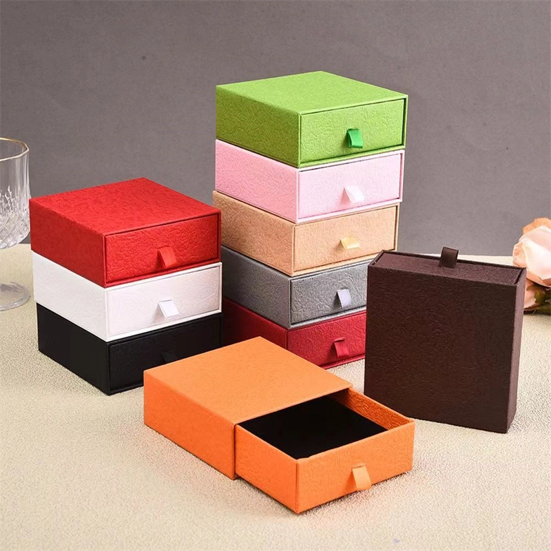 Factory Wholesale Good Price White Cardboard Box Drawer Jewelry Box Fold Book Shape Gift Packaging with Various Types of Boxes