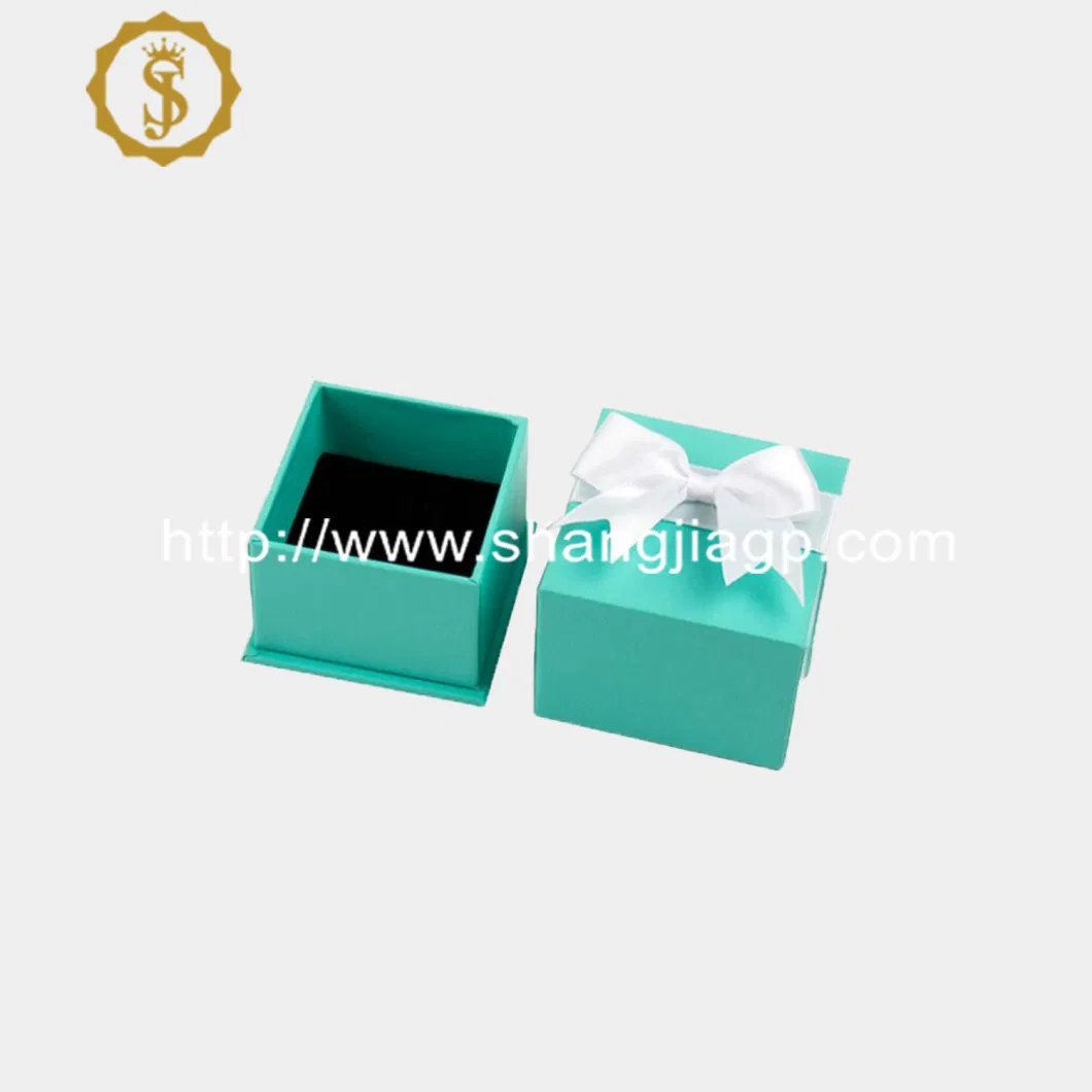 New Design Wholesale Custom Logo Luxury Green Paper Ring Necklace Bracelet Gift Packaging Box Jewelry with Paper Bag