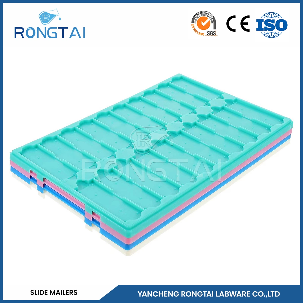 Rongtai Double Slide Mailer Manufacturers Cardboard Microscope Slide Mailers China Lab PP Material Plastic Mailers