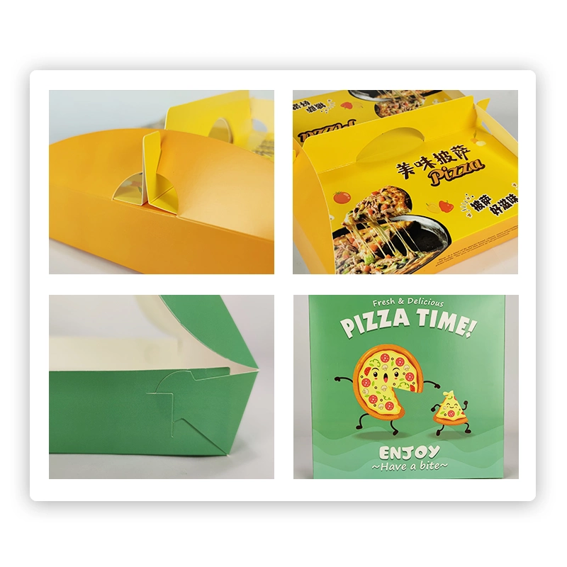 Personalized Luxury Large Custom Paper Cardboard Food Grade Delivery Box Black Pizza Box