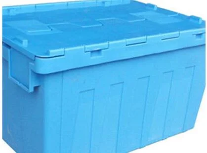 Available Stackable and Nestable Heavy Duty Moving Box Attached Lid Stacking Heavy Duty Nesting Container Crates Plastic Box