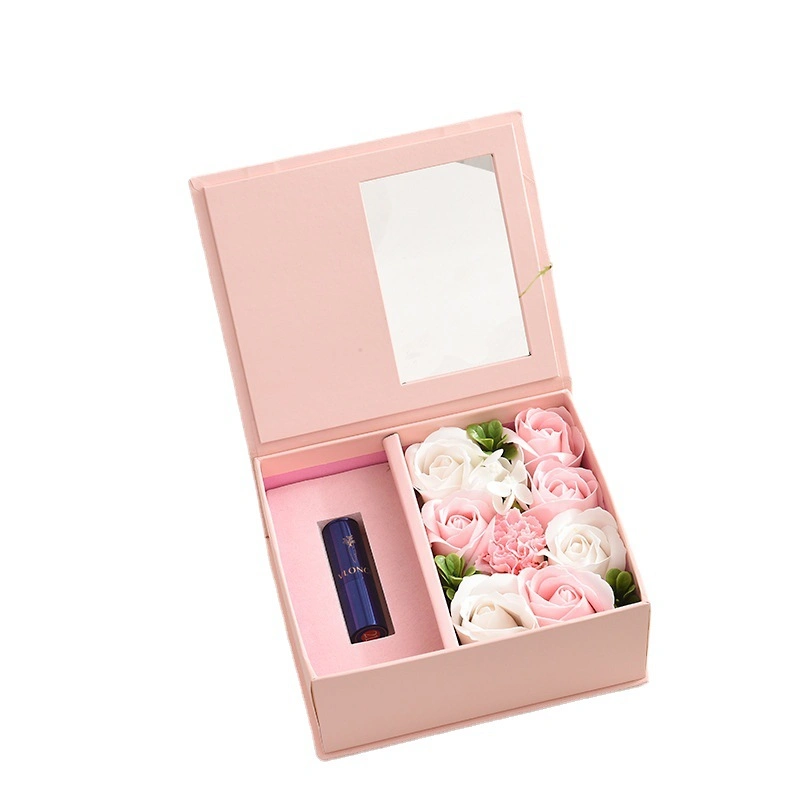 Flower Champagne Jewelry Candle Wine Glass Cup Goblet Mug Cosmetic Perfume Printing Lovely Cardboard Gift Box for Mother&prime; S Day Valentine&prime;s Day Birthday