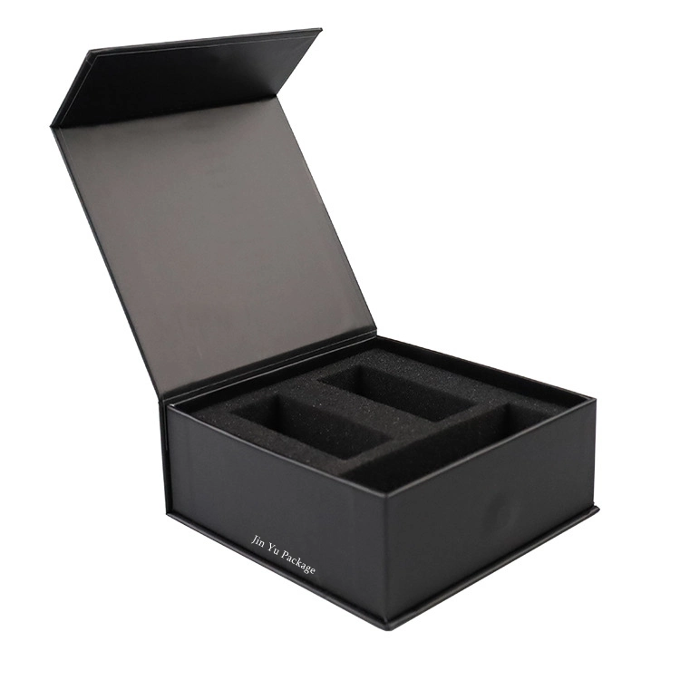 Black Rigid Paper Book Style Promoption Folding Gift Magnetic Packaging Box Wholesale