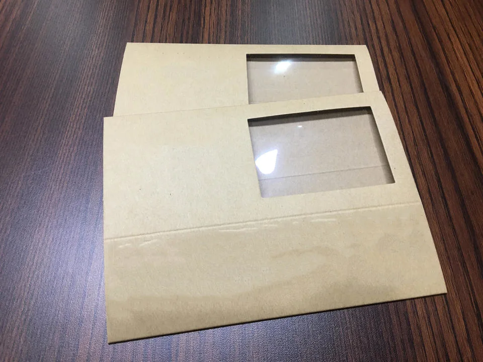 Wholesale Custom No Printing 350GSM Kraft Paper Gift Tea Paper Packing Inner Size 17*5*7cm Drawer Box with PVC Window