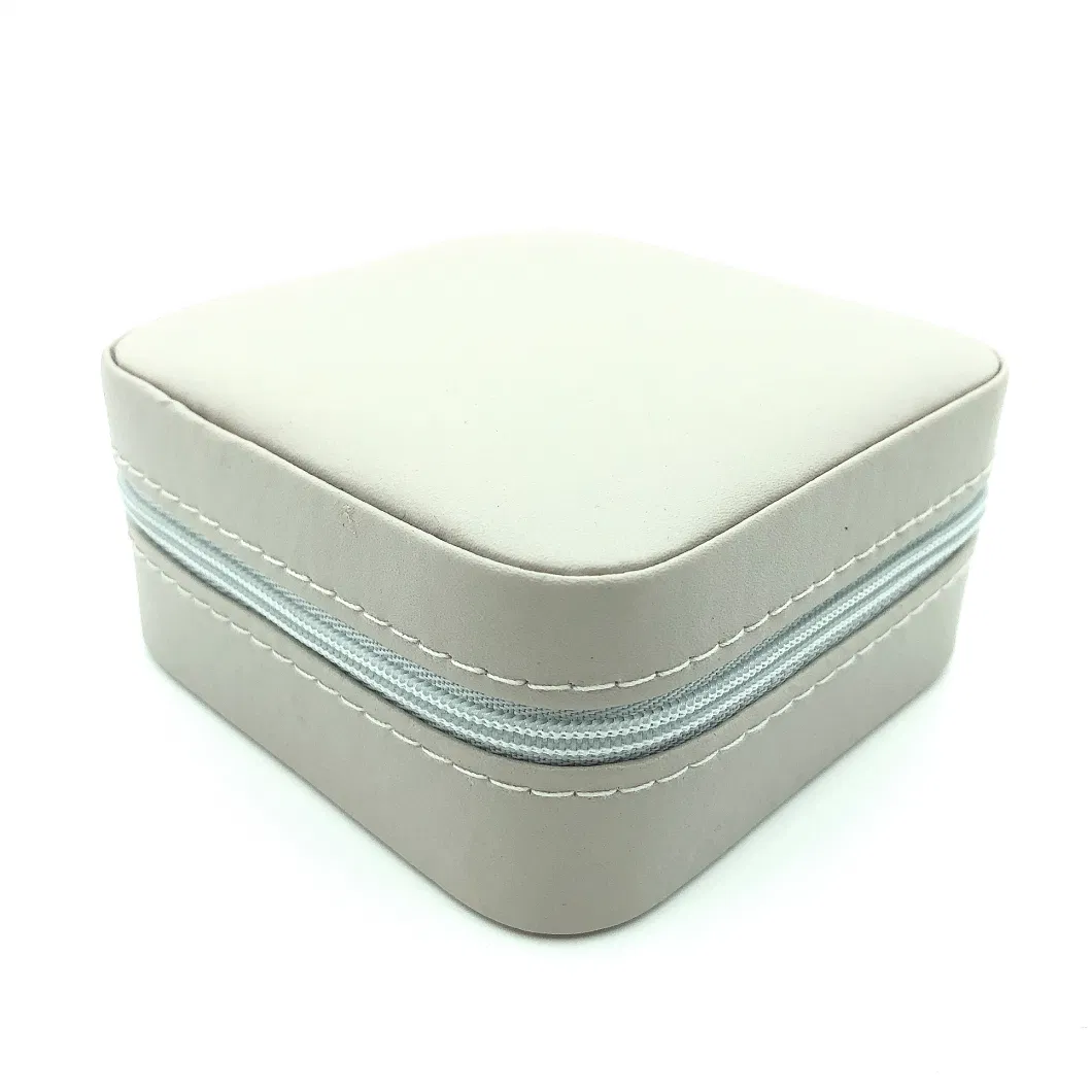 Small Jewelry Box Necklace Ring Mini Jewelry Box Double Layer Travel Jewelry Storage Bag