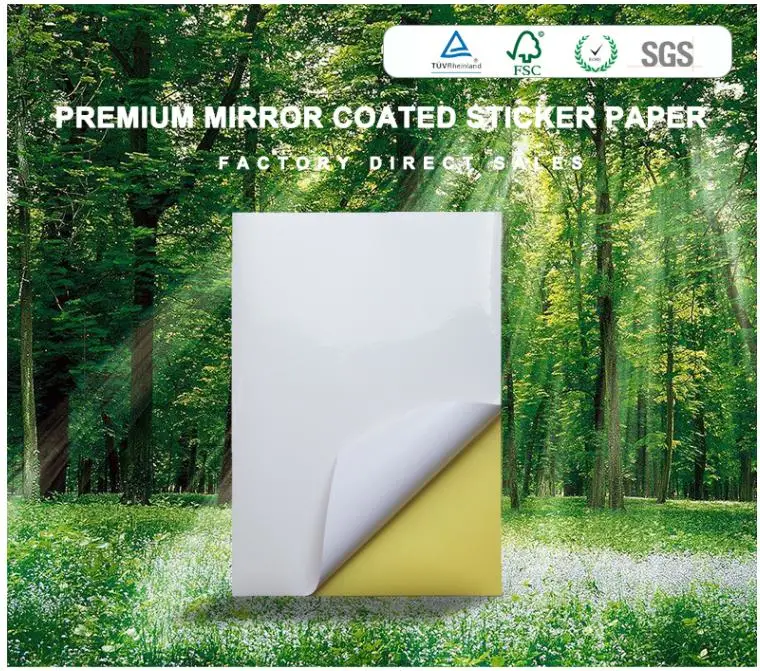 Custom Waterproof Self Adhesive Printable A4 Size Sheets Label Glossy Sticker Paper for Printer