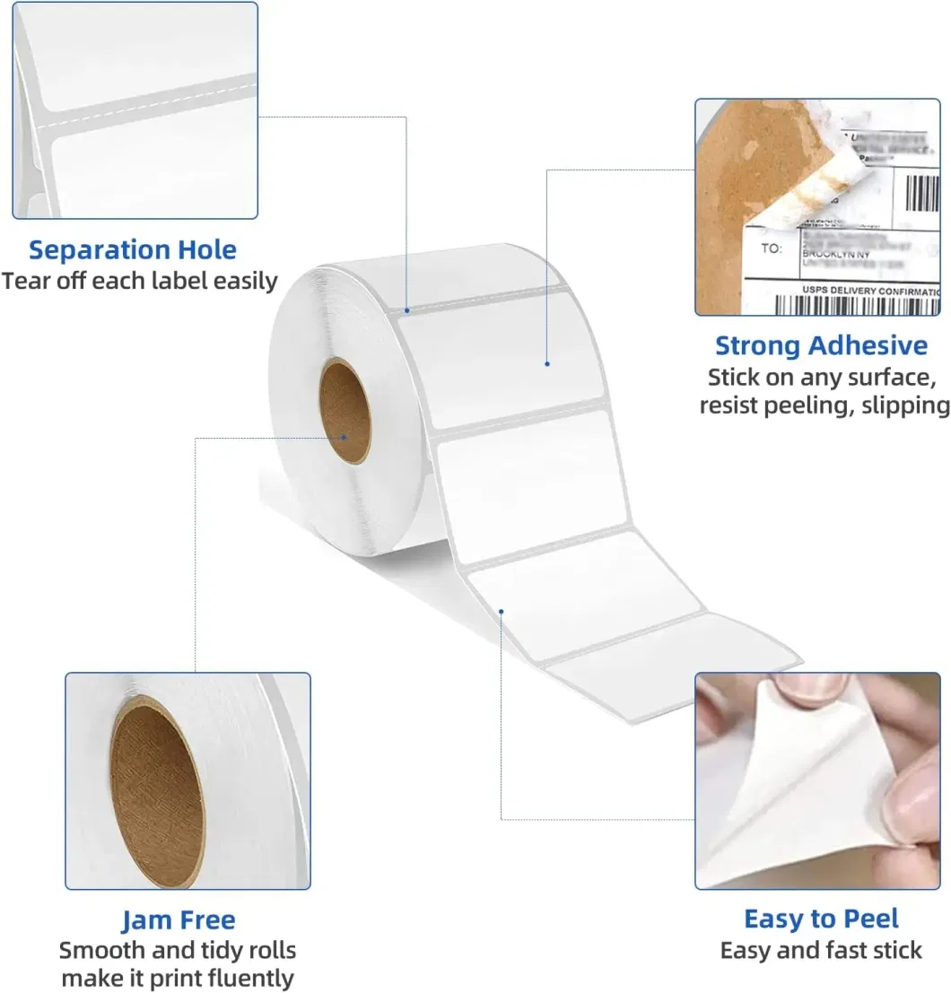 China Manufacturer Wholesale Thermal Label Roll Compatible 4 X 6 Shipping Labels