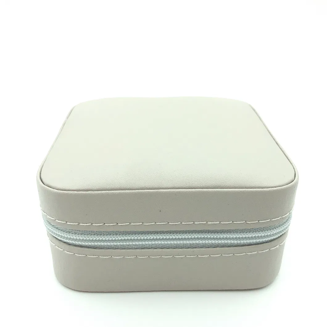 Small Jewelry Box Necklace Ring Mini Jewelry Box Double Layer Travel Jewelry Storage Bag