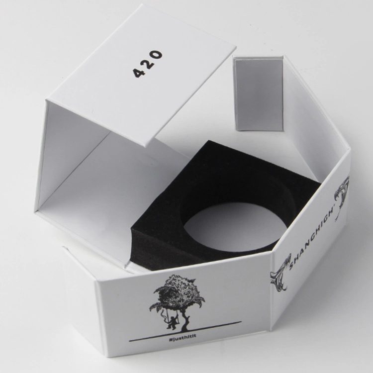 Custom Cardboard Collapsible Flip Top Gift Boxes with Magnetic Closure