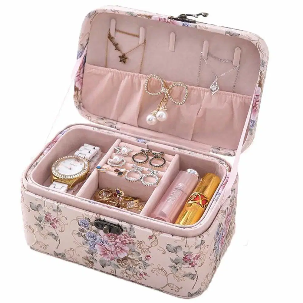 Custom Luxury Leather Storage Bead Velvet Jewelry Box Japanese Korean Style Ring Necklace Package Box