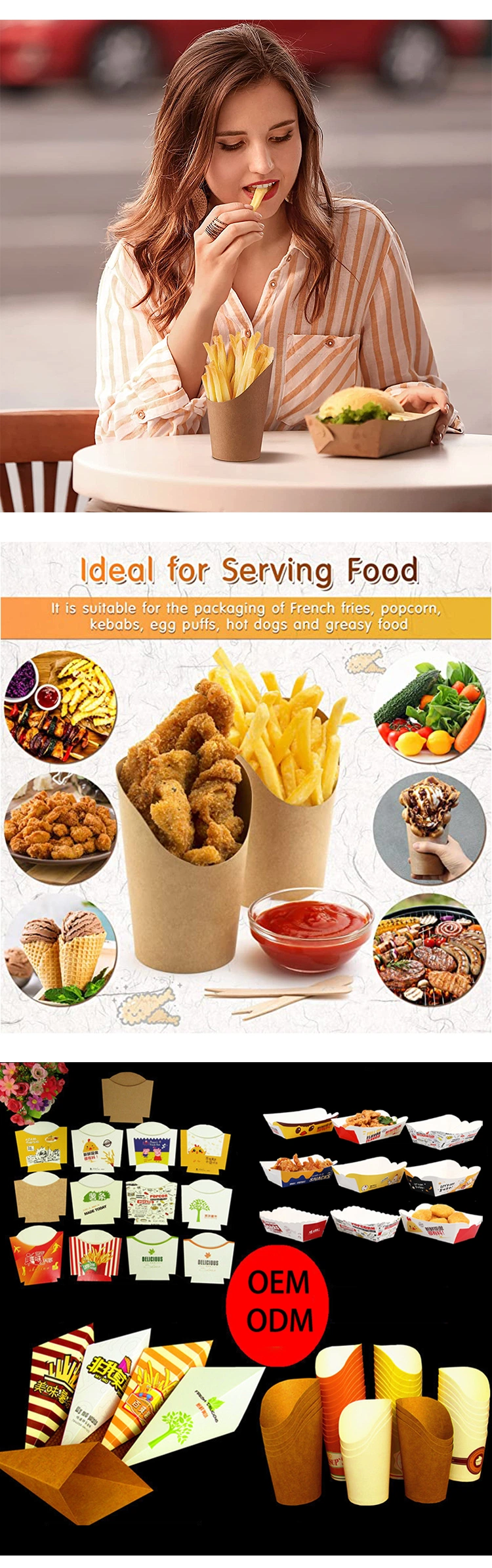 Disposable Chicken Chips Salad Paic Food Free Rigid Wedding Sri Lanka Cup Tall Cake Paper Box Accept