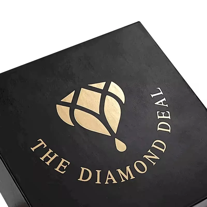 Luxury Black Card Slide Drawer Rigid Sliding Gift Box Elegant Earrings Jewelry Necklace Ring Bracelet Package Box