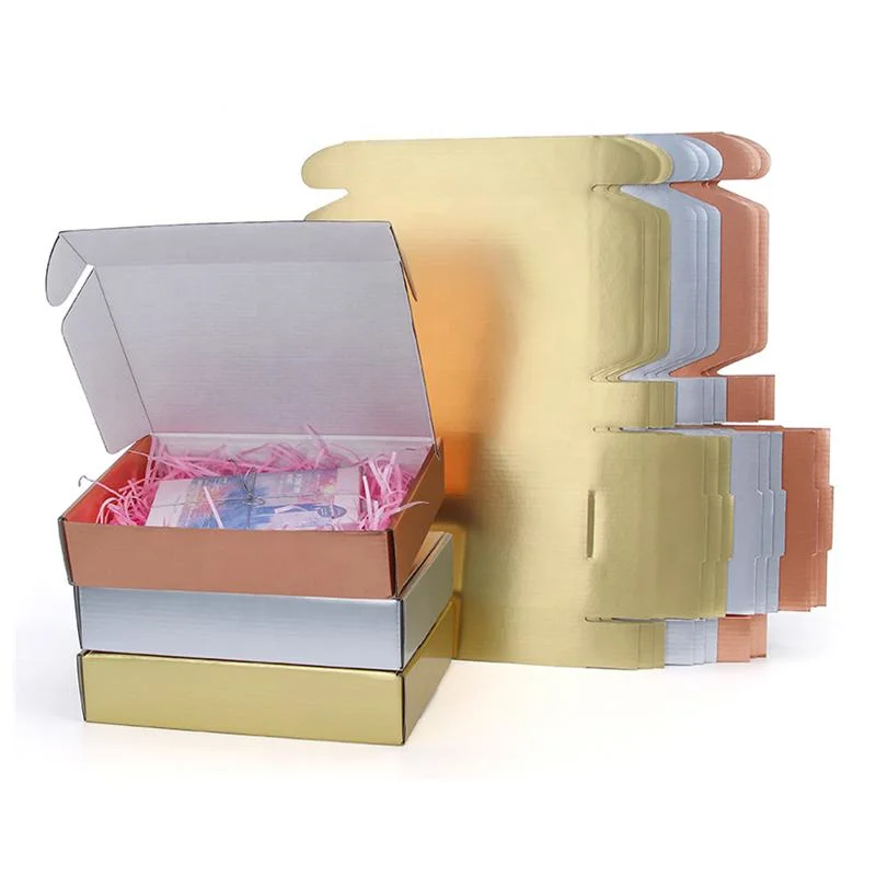 Self Seal Mailer Shipping Paper Box Brown Kraft Corrugated Carton Cardboard Boxes Packaging with Zipper Strip