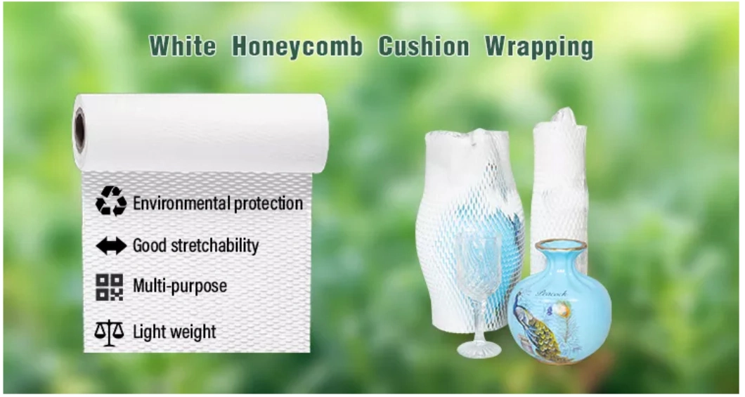 Worry-Free Brown Black White Kraft Wrapping Paper Cushion Packaging Roll Buffer Honeycomb Cushioning Wrap Paper Kraft