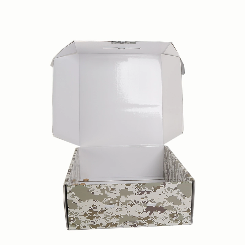 Camouflage Color Fancy Clamshell Book Style Paper Gift Box