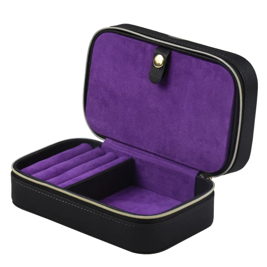 High End Luxury Fancy Leather Purple Velvet Jewellery Packaging Box