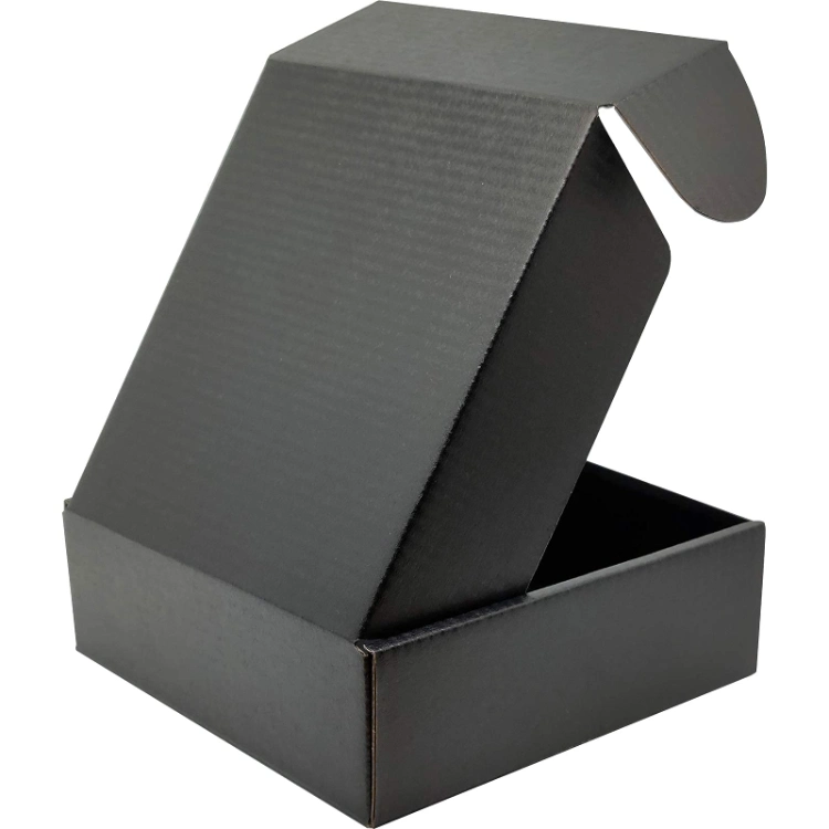 Small Corrugated Black Mailer Box Kraft, Black Mailing Packaging Box Shipping, Custom Logo Small Black Shipping Boxes