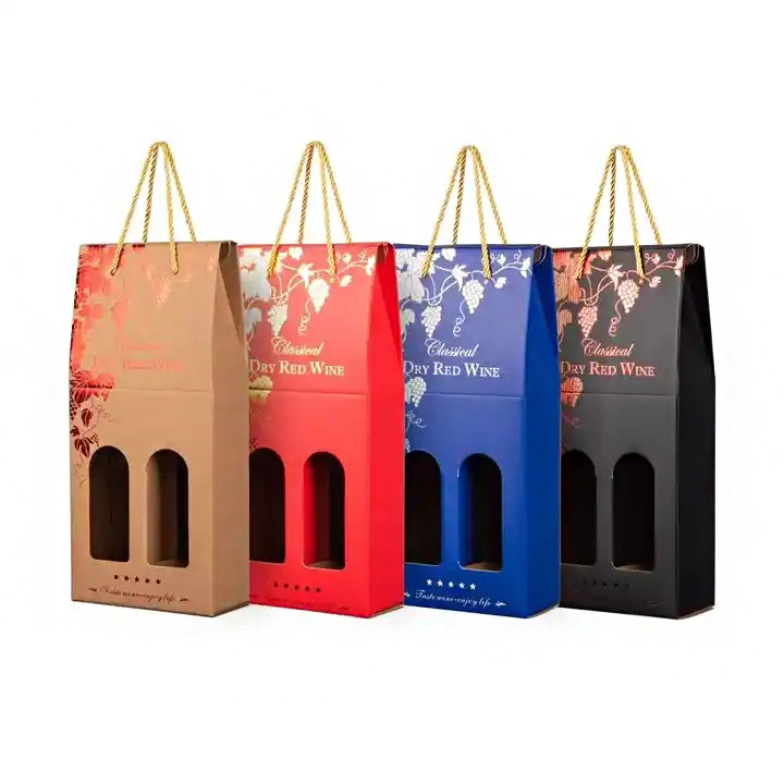 Whisky Red Wine Bottles Glass Wine Paper Gift Wine Box