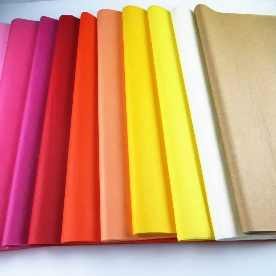 China Supplier Colorful Paper, Offset Printing Pure Color Black/ Blue Wrapping Tissue Paper