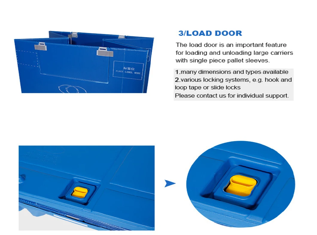 Collapsible Bulk Sleeve Pack Containers Plastic Pallet Pack Sleeve Box for Material Storage