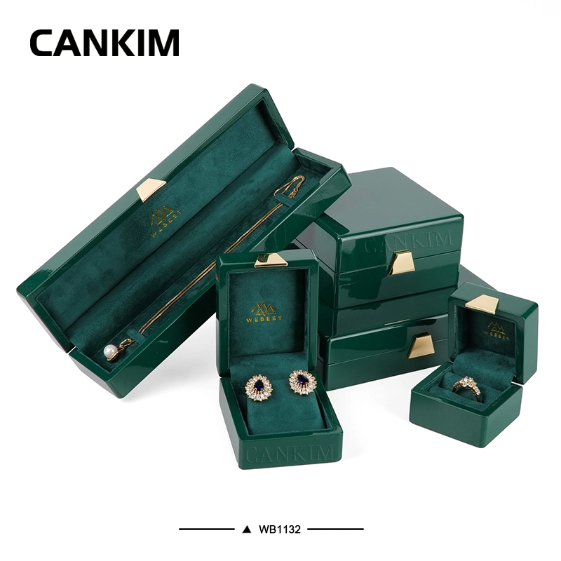 Cankim Wooden Painting Paint Ring Pendant Bracelet Bangle Earrings Vintage Jewelry Box Bamboo Jewelry Box Jewelry Box Luxury