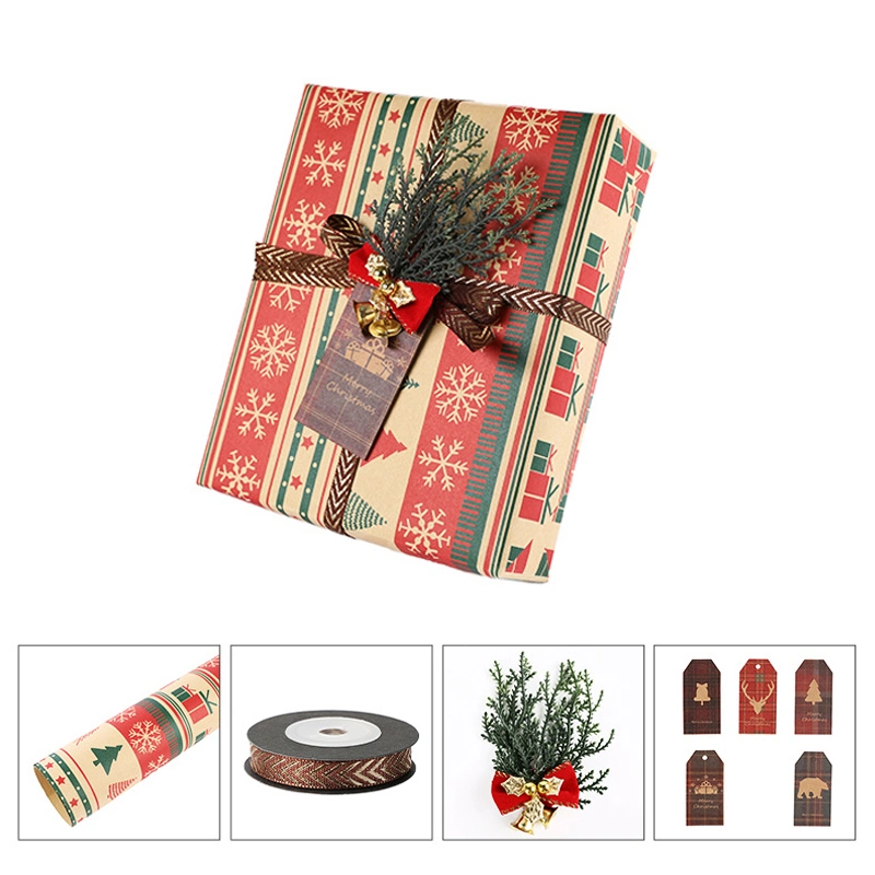 Custom Printed New Design Paper Gift Box Wrapping Paper Roll Recyclable Clothing T-Shirt Flower Packaging Paper