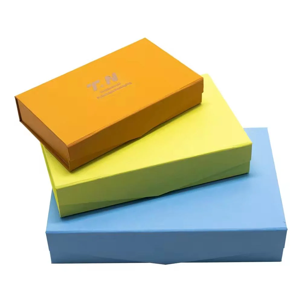 Custom Gift Box Packaging Art Paper Clamshell Book Shape Boxes with Environmentally Friendly and Recyclable Magnetic