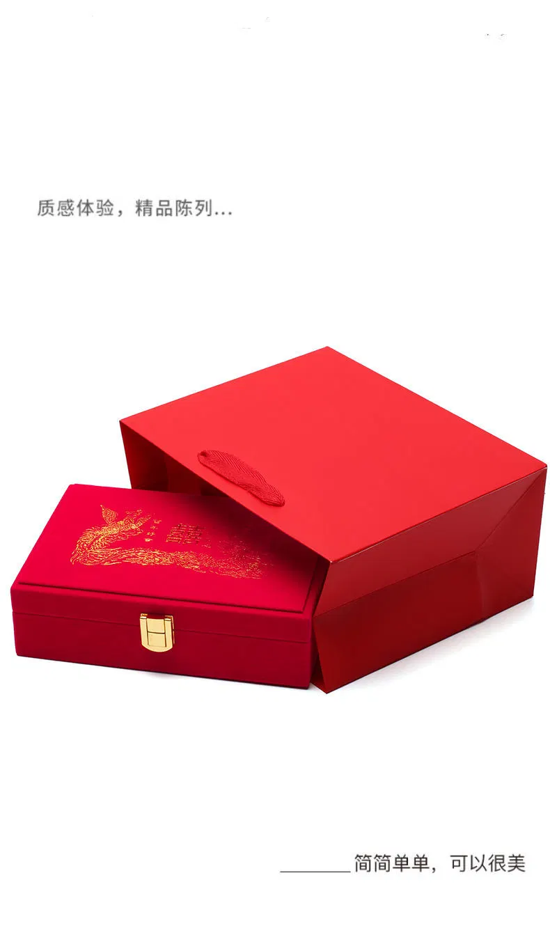 Customized Red Cosmetics Jewelry and Clothing Packaging Box Brithday Party Red Wine Gift Box for Wedding