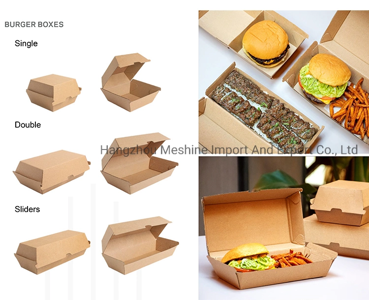 Customized Fried Chicken Takeaway Lunch Box Disposable Brown Kraft Paper Box Fast Food Packaging