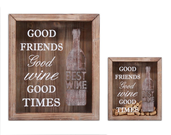 High Quality Wall Personalized Shape Wine Cork Wine Bottle Opener Custom Square Wooden Storage Box