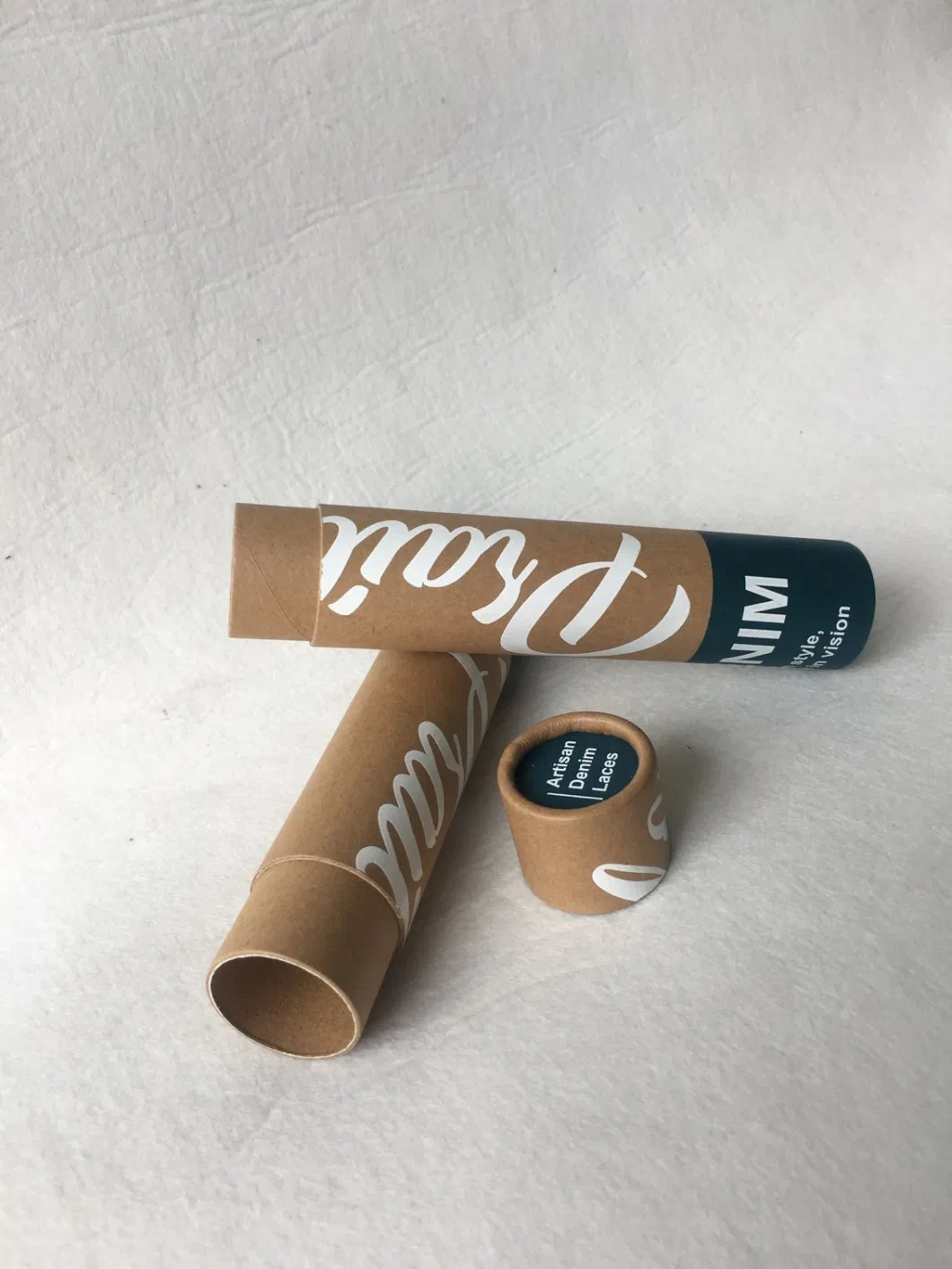 Custom Label Printed Incense Package Cylinder Paper Tube Lip Balm Packaging Tube