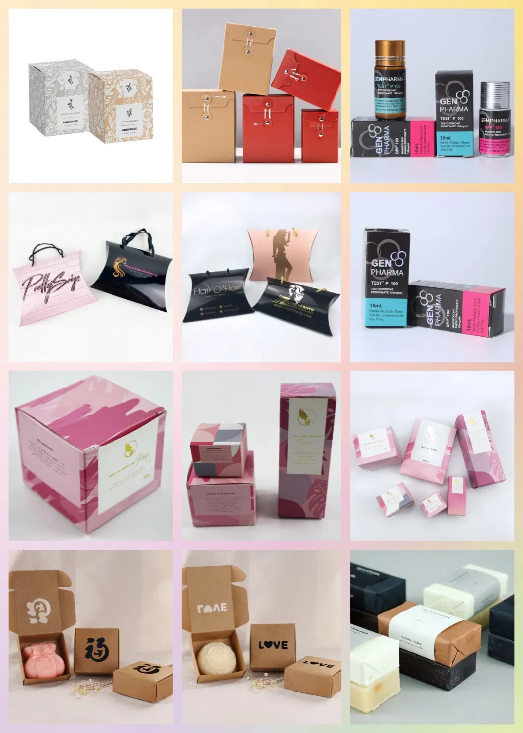 Factory Custom Logo Skincare Kraft Paper Cosmetic Box Packing Soap Box