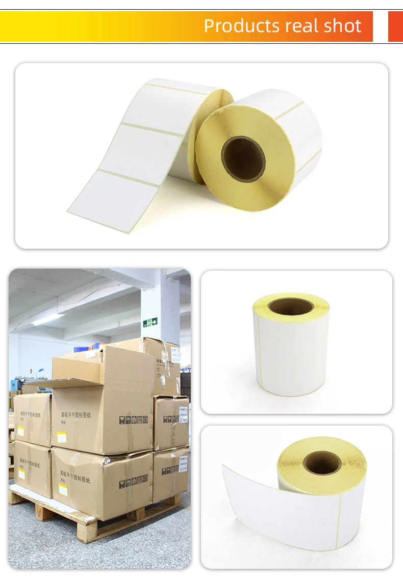 Waterproof Feature and Accept Custom Order Blank Plain White Sticker Shipping Packaging Labels