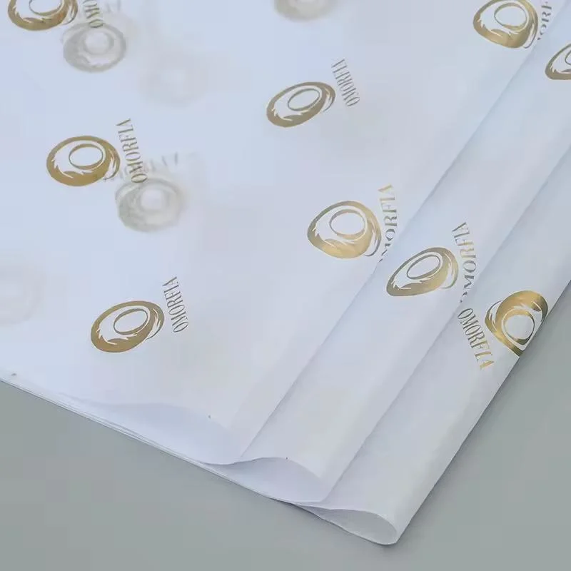 17GSM Recycled Custom Shoes Clothing Packaging Wrapping Silk Tissue Paper with Logo