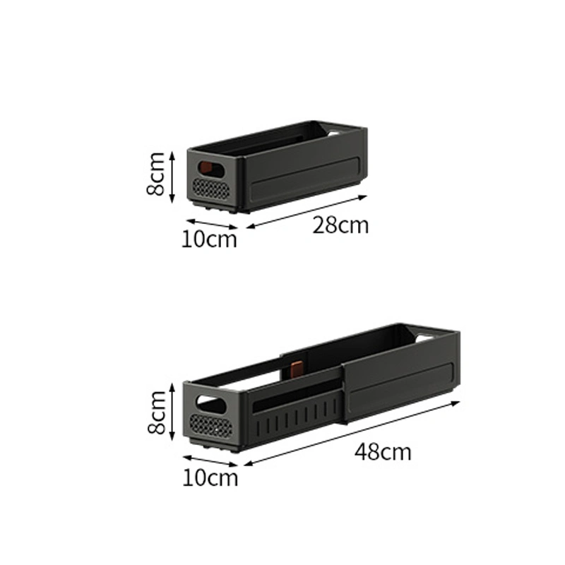 2024 New Product Direct Desktop Storage Box Transparent, Portable, Retractable, Plastic Book and Textbook Magazine Storage Box