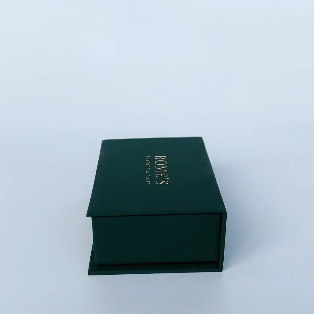 Flip Top Magnetic Ink Absorption Green Jewel Box Jewelry Box Can Be Customized