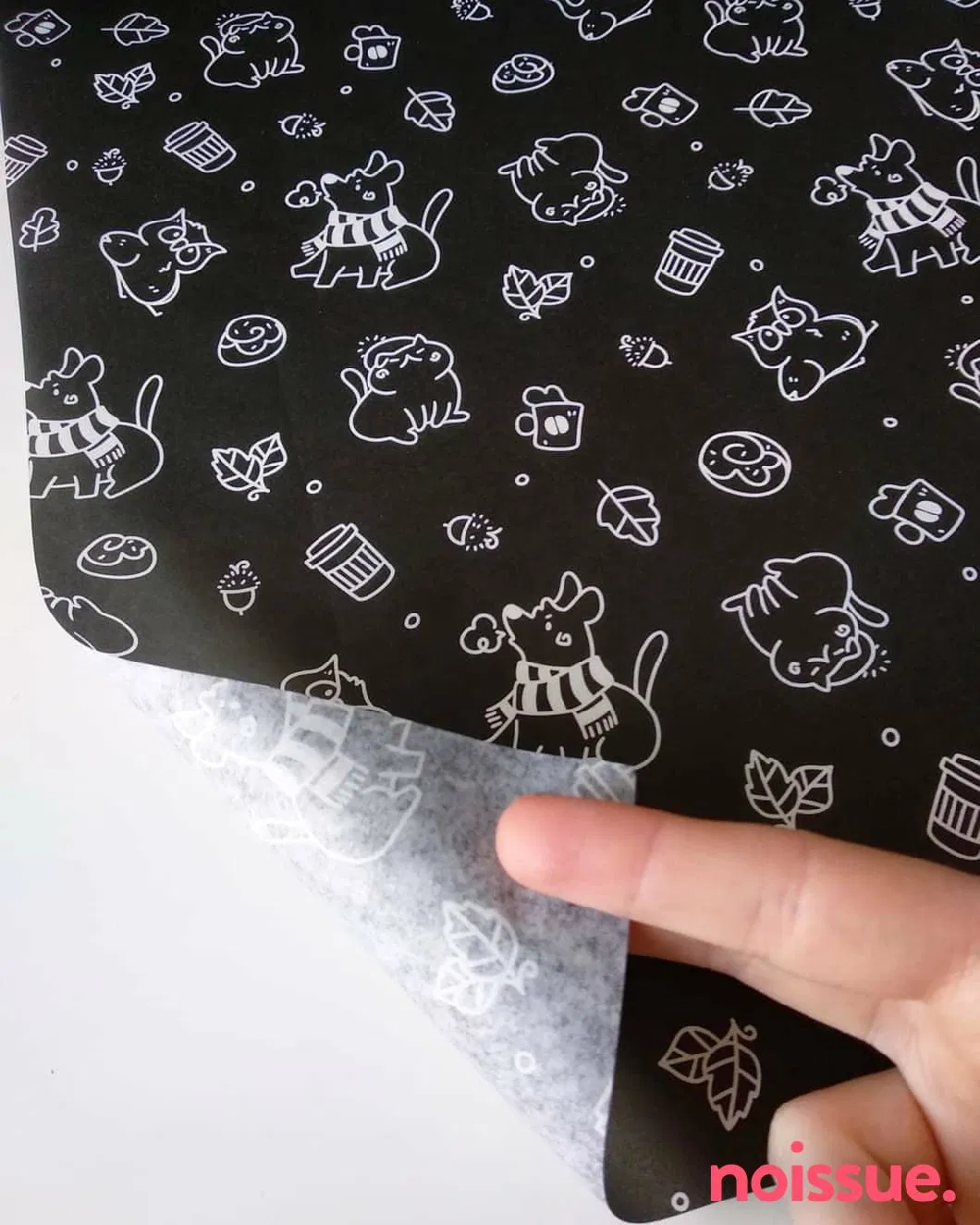 Custom Printed Logo Black Tissue Paper Wrapping Paper for Clothing Packaging